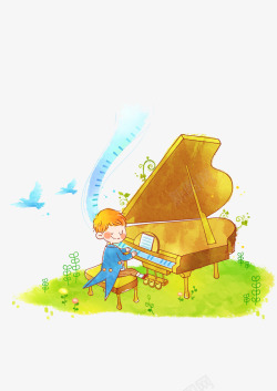 弹钢琴的小女孩弹钢琴的小女孩高清图片
