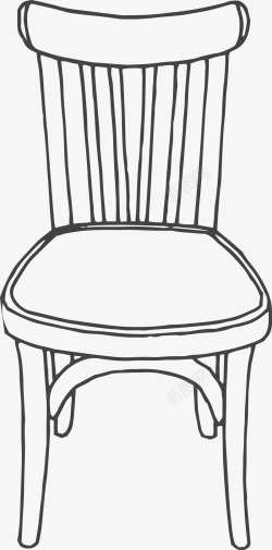 椅子简笔画卡通简约简笔画黑白插画小清新图标高清图片