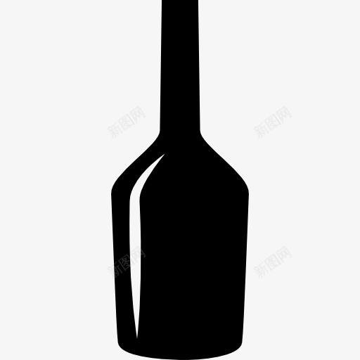 黑葡萄酒玻璃瓶形状图标png_新图网 https://ixintu.com 厨房包 容器 暗 液体 玻璃瓶 瓶 酒 食品 黑