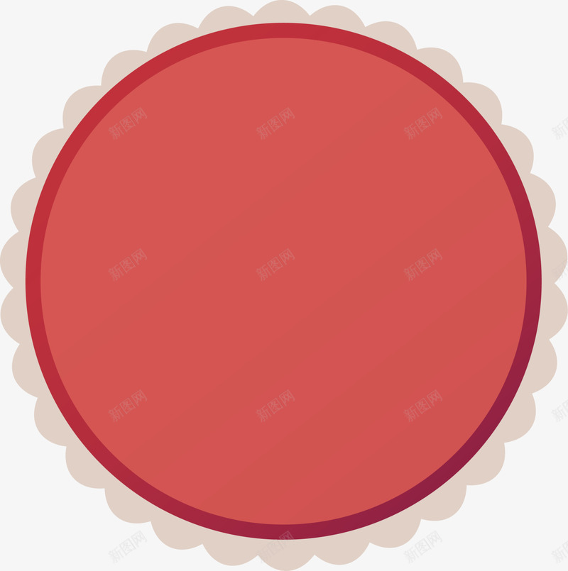 红色圆圈花边png免抠素材_新图网 https://ixintu.com 圆圈花边 圆弧 波形 红色圆圈 花纹 花边 边框纹理
