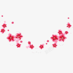 连接在一起的粉色花朵背景素材