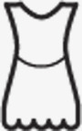 黑色手绘描边形状女生裙子素材