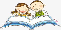 读书童趣读书的儿童高清图片