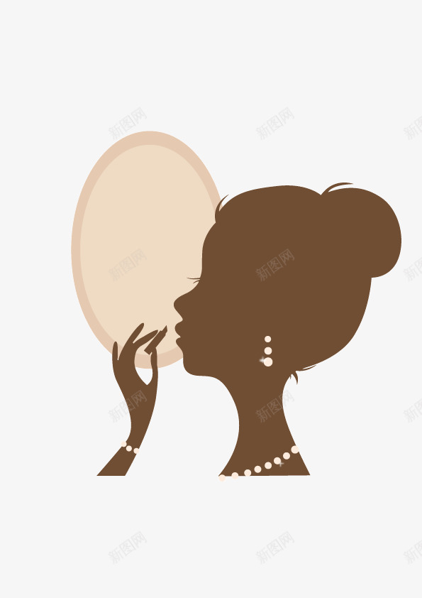 女性化妆剪影png免抠素材_新图网 https://ixintu.com 剪影 化妆品 女性 女性化妆