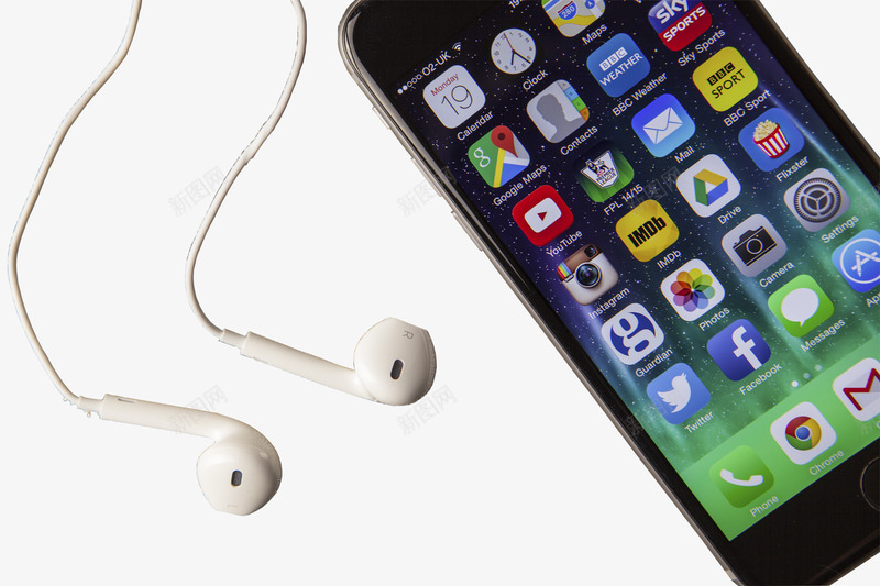 苹果手机耳机png免抠素材_新图网 https://ixintu.com 商业 实物 手机耳机免抠素材 白色 苹果手机 苹果耳机 黑色