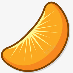 一片卡通柑橘果实素材