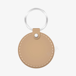 棕色钥匙手绘扣件挂件高清图片