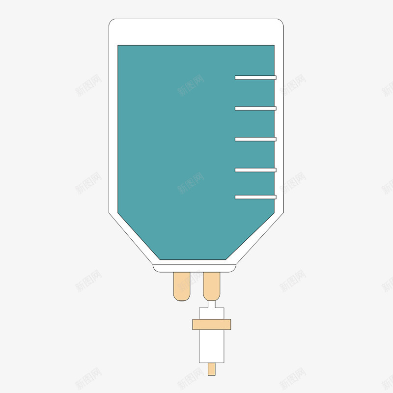 蓝色吊瓶图标psd_新图网 https://ixintu.com 刻度 医院 吊瓶 平面 形状 液体 蓝色 设计 输液