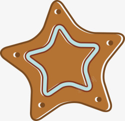 星星薄脆饼干矢量图素材