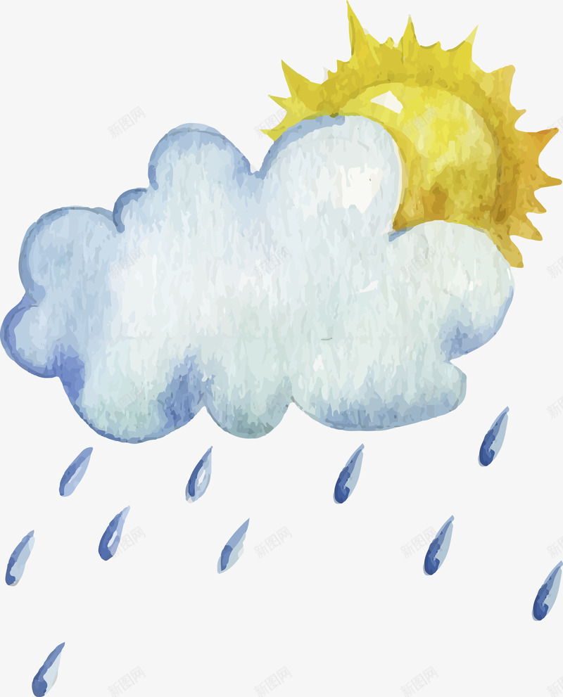 卡通创意天气图标png_新图网 https://ixintu.com 云朵 卡通图标 天气图标