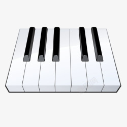 卡通钢琴键盘矢量图素材