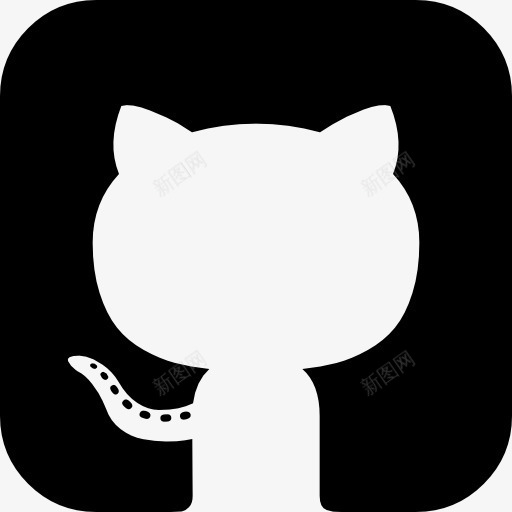GitHub的标志图标png_新图网 https://ixintu.com GitHub 圆形 平方 形状 标志 标识 猫 符号 轮廓