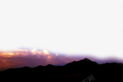 紫色云层山后的云高清图片