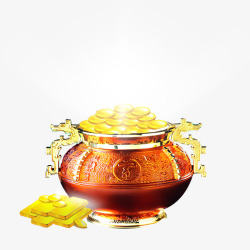 金币金罐子素材