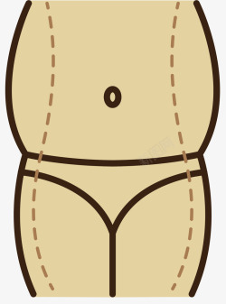 抽脂手术肚腩抽脂瘦身整形图标高清图片