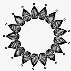 创意叶子圆环简图素材
