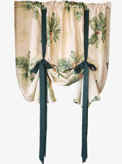 橱窗帘美式热带植物罗马帘高清图片