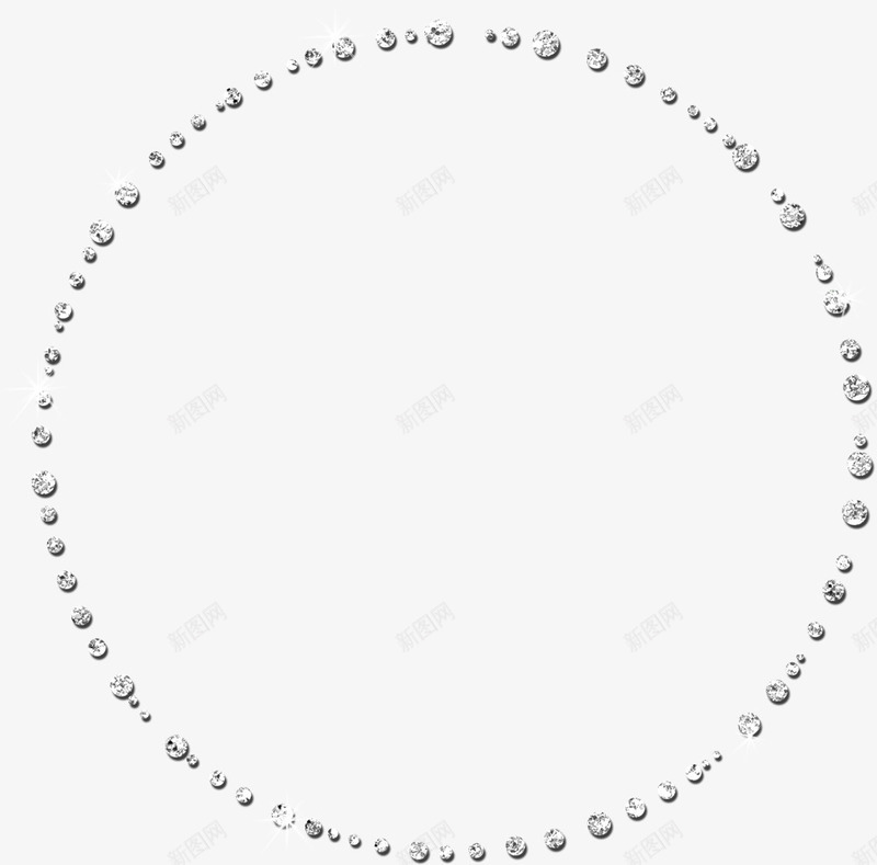 钻石圆圈边框纹理png免抠素材_新图网 https://ixintu.com 免抠PNG 圆圈 边框纹理 钻石