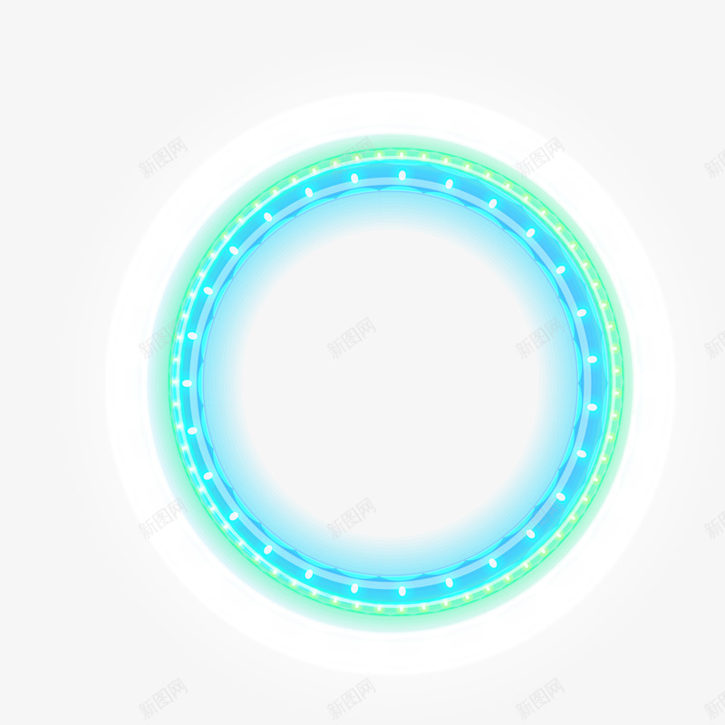 边框纹理png免抠素材_新图网 https://ixintu.com 圆圈 灯光 蓝色 闪烁