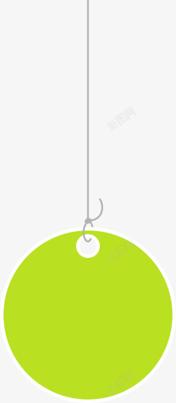 绿色圆圈吊牌素材