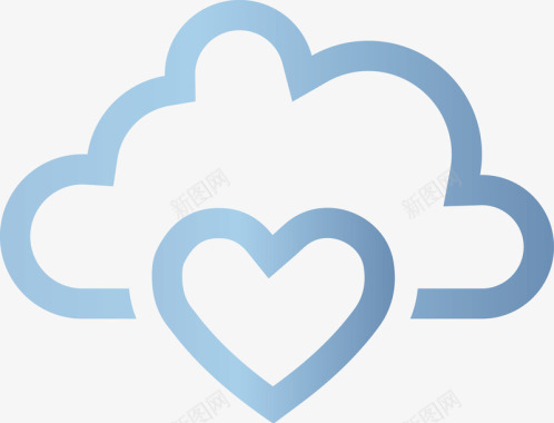 蓝色云朵logo图标图标