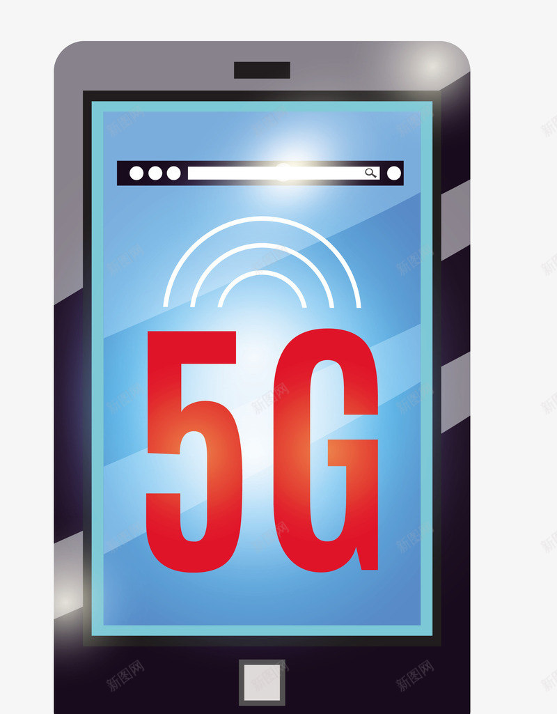 5G智能手机矢量图eps免抠素材_新图网 https://ixintu.com 5G手机 手机 手机PNG 智能手机 矢量手机 黑色 黑色手机 矢量图