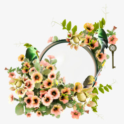 牵牛花花环花环高清图片