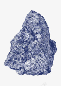 石头素材蓝色山形状卡通石头高清图片