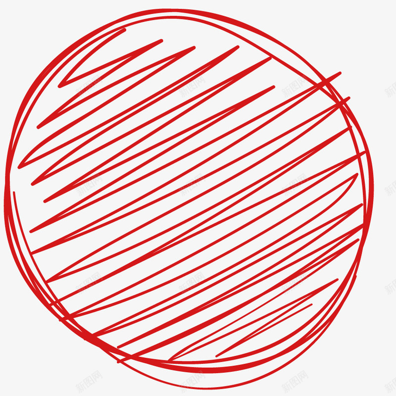 海报装饰涂鸦矢量图eps免抠素材_新图网 https://ixintu.com 形状 条纹 红色 线条 矢量图