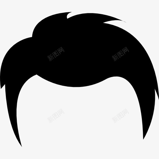 男性短头发的形状图标png_新图网 https://ixintu.com 人 地方 男性 短头发 身体的一部分 黑