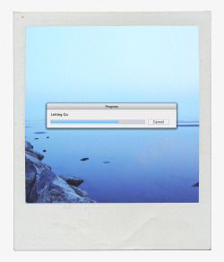 蒸汽波风格蓝色背景电脑窗口素材
