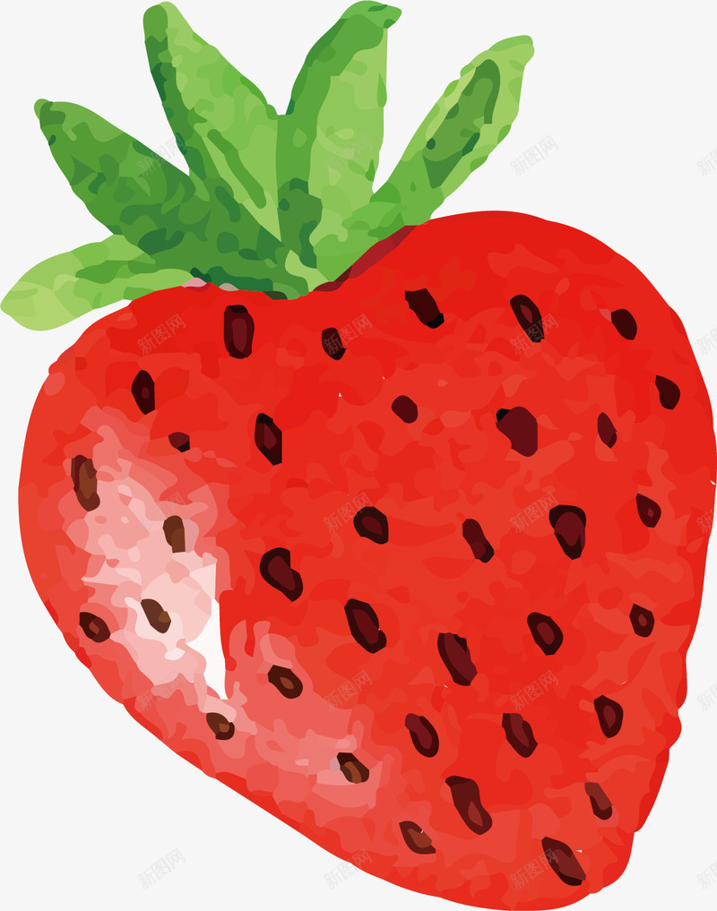 简笔画草莓矢量图ai免抠素材_新图网 https://ixintu.com 儿童 可爱 手绘 水果 红色 草莓 食物 矢量图