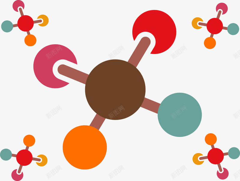 化学教学矢量图ai免抠素材_新图网 https://ixintu.com 化合物 化学教学 化学模型 有机物 苯环 矢量图