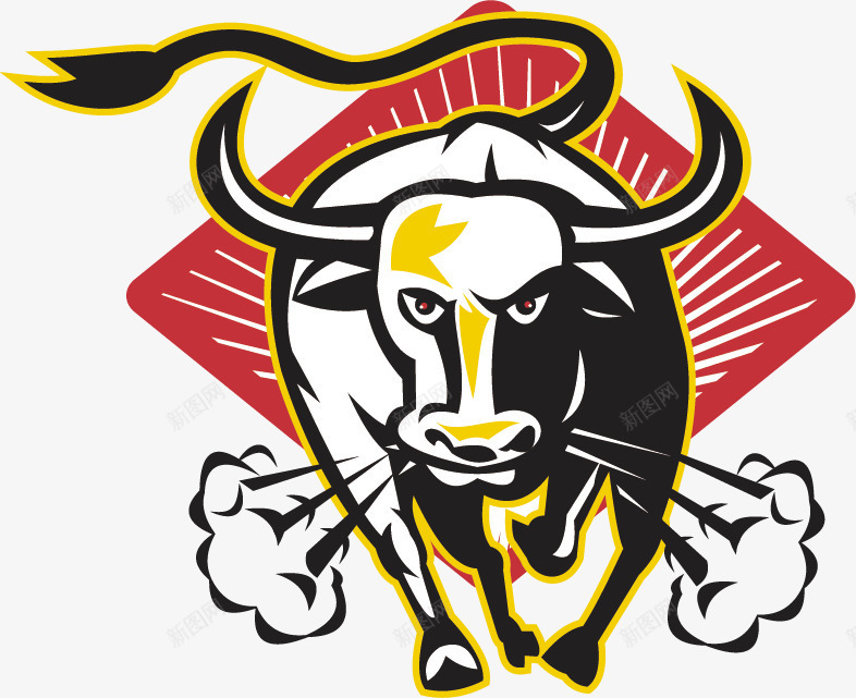 生气的公牛图标png_新图网 https://ixintu.com logo图标 logo素材 公牛 动物 卡通 手绘 牛
