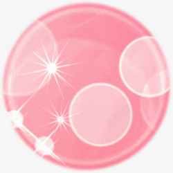 粉色梦幻星光气泡素材