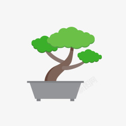 清爽网页盆景矢量图高清图片