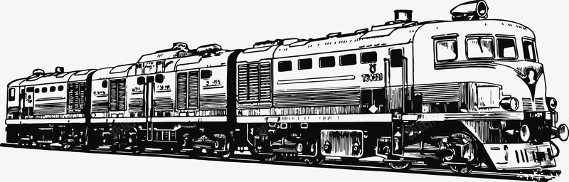 创意个性火车黑色线稿矢量图图标eps_新图网 https://ixintu.com 个性 创意 复古 机械 火车 长条 长的 黑白 黑色 矢量图