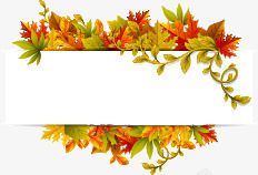 秋季枫叶标题栏素材