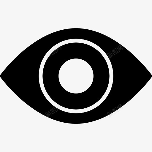 监视眼符号图标png_新图网 https://ixintu.com 安全 形状 监控 眼 符号