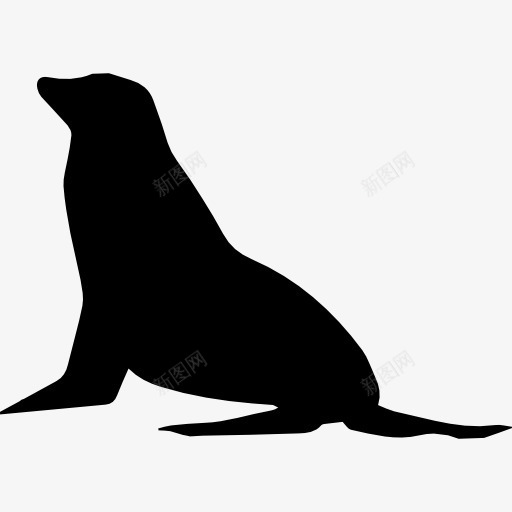 哺乳动物海豹形状图标png_新图网 https://ixintu.com 动物 动物王国 哺乳动物 形状 海豹 轮廓