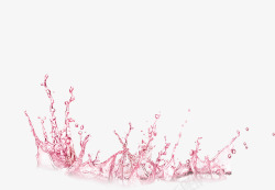 手绘粉色化妆品水滴素材