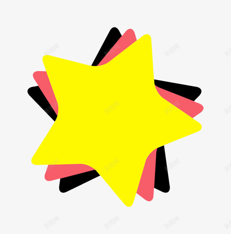 五角星标题框png免抠素材_新图网 https://ixintu.com 五角星标题框素材 天猫素材 彩绘 黄色