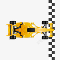 黄赛车黄色赛车矢量图高清图片