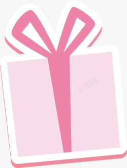 抽象盒子粉色礼物盒矢量图高清图片