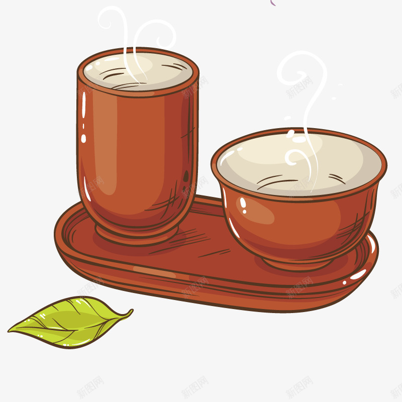 茶水杯子png免抠素材_新图网 https://ixintu.com 形状 手绘 立体 艺术 茶具 饮品