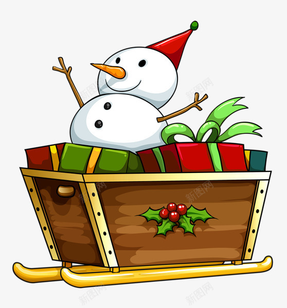 雪人圣诞车png免抠素材_新图网 https://ixintu.com 圣诞节 圣诞节图片 圣诞节礼物 圣诞节素材 圣诞节雪人 圣诞节雪橇车 圣诞车 雪人