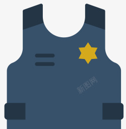 警用衣服警用卡通蓝色防弹衣矢量图高清图片