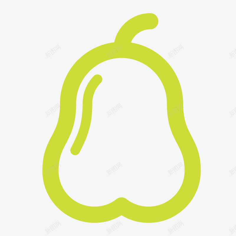 梨子图标png_新图网 https://ixintu.com 姓名ICON 手机餐饮icon 梨子 水果 酸甜的 黄色的