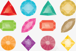 能量块形状各异的宝石高清图片