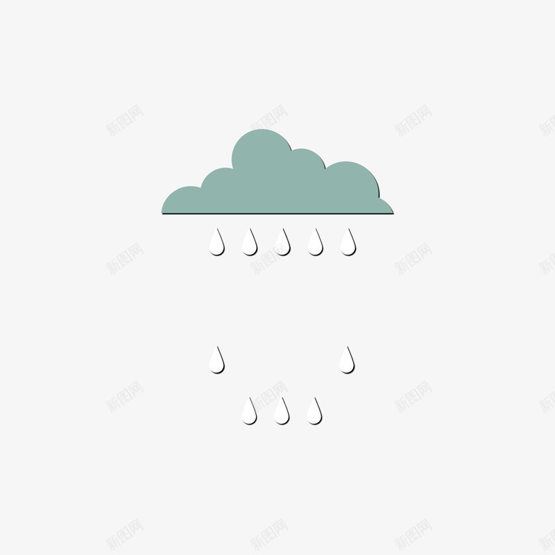 绿色云朵和白色雨滴矢量图ai免抠素材_新图网 https://ixintu.com 云朵 天气 白色 矢量云朵 矢量雨滴 绿色 雨滴 矢量图